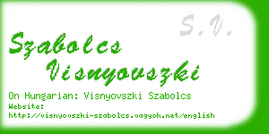 szabolcs visnyovszki business card